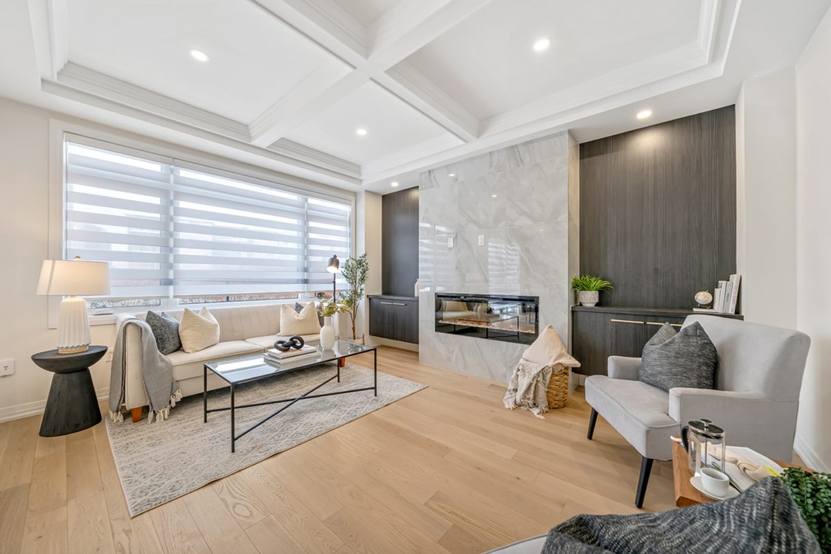 Living room after professional staging